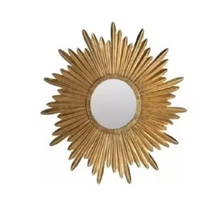 Espejo de Pared Redondo Moderno Estilo Farmhouse con Diseño de Rayos de Sol en Latón con Acabado Dorado, Hecho a Mano, Ecológico, Fácil Instalación - Product Image 2