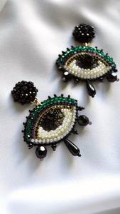 Premium Handmade Beaded Embroidery <b>Earrings</b> for Women Elegant Boho Fashion Statement Jewelry Wholesale Collection - Product Image 2