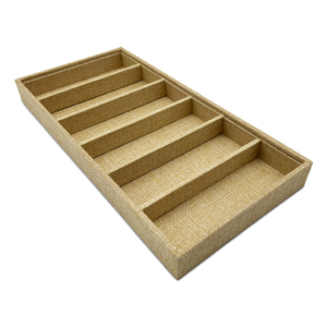 6 Slots Eyeglasses <b>Storage</b> <b>Box</b> Rectangle Soft <b>Fabric</b> Sunglasses Eyewear Display Case - Product Image 2