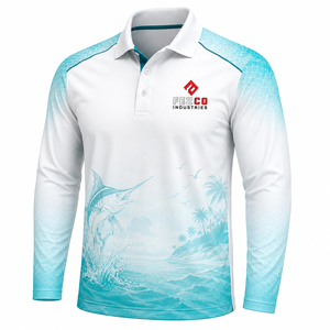 เสื้อโปโลตกปลาแขนยาวป้องกันแสงแดด UPF 50 สำหรับผู้ใหญ่ ขายส่งปี 2026 พร้อมโลโก้สั่งทำ - Product Image 1
