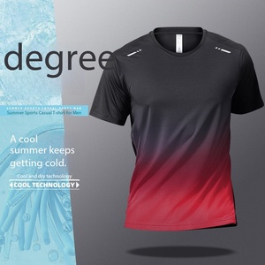 T-shirt de sport pour homme en maille de soie glacée OEM, séchage rapide, manches courtes, léger, respirant, pour l'été, fitness, course à pied, entraînement - Product Image 4
