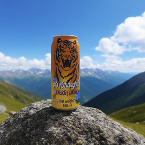 Latas estándar de bebidas energéticas de 500ml con logotipo personalizado OEM, nueva llegada, caja de botellas de Ginseng con sabor a baya de saúco bajo en carbohidratos, precio al por mayor - Product Image 1