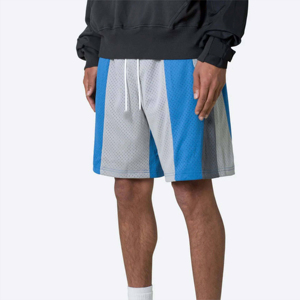 Shorts de sport pour hommes en mesh respirant, écologiques, séchage rapide, légers, athlétiques, pour la course à pied, taille mi-haute avec cordon de serrage - Product Image 6