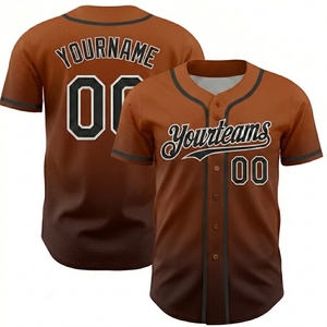 T-shirt de baseball vintage à col en V, entièrement sublimé, à rayures, pour hommes, maillot de sport d'équipe, vente en gros - Product Image 4