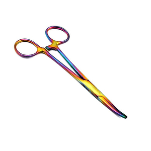 Pinces chirurgicales hémostatiques en acier inoxydable de haute qualité, courbées/droites, avec système de verrouillage à cliquet, 5 pouces - Product Image 4