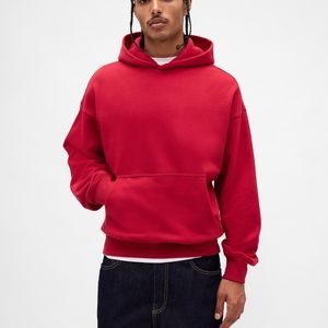 Sweat à capuche pour homme en tissu French Terry, doux, respirant, décontracté, avec impression de marque personnalisée, broderie, mode durable - Product Image 3