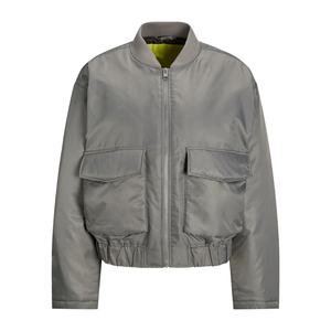 <b>Women</b> <b>Bomber</b> <b>Jacket</b> Fashion Zip Up Outerwear With Ribbed Cuffs Smooth Finish And Practical Pockets For Casual - Product Image 1