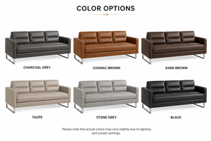Sofá de Cuero Premium con Asientos Acolchados Suaves, Muebles de Sala de Estar de Lujo para Interiores Modernos, Sofá de Cuero Genuino - Product Image 5