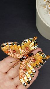 Handmade Decorative Embroidery Beaded Brooch for Clothing Accessories - Product Image 3