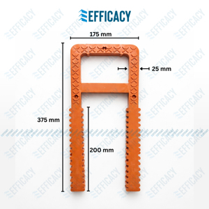 Peldaños de PVC de 375x175x25 mm con varilla central de 12 mm |   Escalón de polipropileno para alcantarilla - Product Image 1