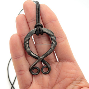 Nuevo colgante de runa de plata forjada, amuleto pagano del norte de RF Crafts, joyería de fiesta religiosa cristiana, collar de Talismán de Dios - Product Image 6