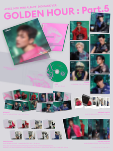 ATEEZ GOLDEN HOUR Part.5 Álbum Digipack [Versión WOOYOUNG] Cubierta para CD, Photocard, Folleto, Póster, Foto Instantánea (Bad) Música K-Pop Coreana - Product Image 2