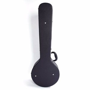 Replace 48950444 Black Microgroove Pattern <b>Leather</b> Wood Banjos Case 5 & 6 <b>String</b> Musical Instrument Bags and Protection - Product Image 6