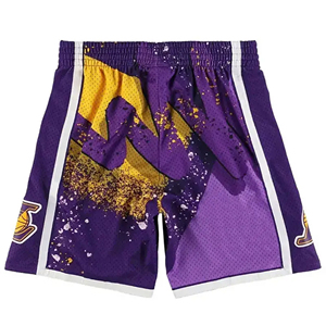 Nouvel Arrivage Short de Basketball pour Homme 100% Polyester en Maille à Trous, Taille Élastique, Impression par Sublimation Personnalisée à Rayures - Product Image 2