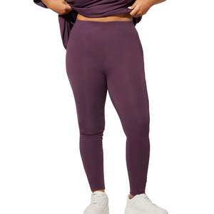 Leggings unis taille haute pour femmes grandes tailles, extensibles, décontractés, pour le sport et le yoga, vente en gros personnalisée, fabricant OEM ODM - Product Image 6