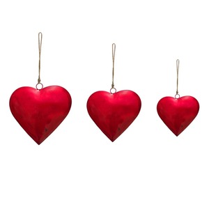 Handmade Wooden Heart Hanging <b>Ornament</b> Rustic Decor <b>Small</b> 2-4 Inch Christmas Tree Decoration - Product Image 3