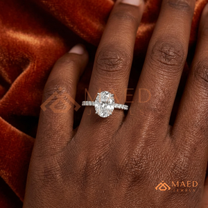 Anillo de compromiso de plata con moissanita de corte ovalado para mujer, joyería de aniversario nupcial, regalo de moda de EE. UU. - Product Image 4