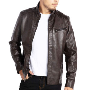 Nouvelles vestes en cuir pour la saison d'hiver, personnalisées, 100% peau de mouton / Cuir de vache pour hommes, haute qualité, cuir véritable 100% authentique - Product Image 2