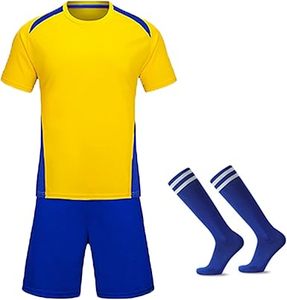 Ensemble de maillots de football unisexe pour adultes, t-shirt et short d'équipe, uniformes 100% polyester, respirant et anti-transpiration - Product Image 3