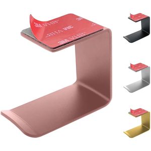 Gancio per Cuffie da Scrivania in Alluminio con Adesivo Forte, Rosa - Supporta fino a 2,2 kg - Product Image 1