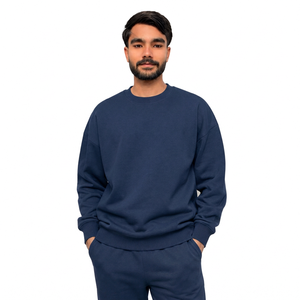 Sudadera personalizada al por mayor con cuello redondo, producción en masa con sudadera extragrande para marcas de moda estadounidenses - Product Image 1