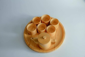 Juego de té de bambú con tetera y 5 tazas en bandeja, ecológico, solo se lava a mano, juego de utensilios hecho en Vietnam - Product Image 5