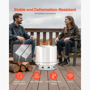 Supporto per Braciere in Acciaio Inossidabile da 19,5 Pollici per Solo Stove Bonfire, Telaio di Supporto per Stufa ad Anello Senza Fumo per AC Burn - Product Image 3