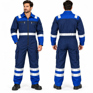 Combinaisons de sécurité réfléchissantes en coton durable haute visibilité, résistantes aux flammes, pour les travaux industriels, la construction, les ouvriers routiers - Product Image 1