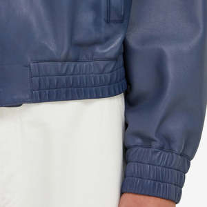 Nouvelle veste en cuir d'hiver pour homme, écologique, coupe-vent, logo personnalisé sur le devant, fermeture éclair, imperméable, respirante - Product Image 6