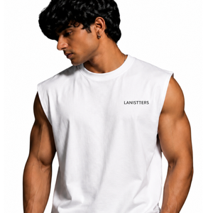 T-shirt graphique sans manches pour homme, col rond, emmanchures larges, imprimé au dos, coupe décontractée, style streetwear, vente en gros, personnalisable, tee-shirt muscle - Product Image 3