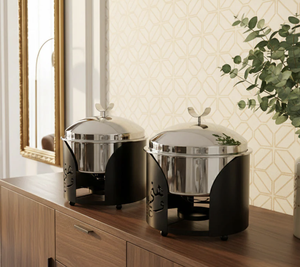 หม้อตุ๋นสเตนเลสคุณภาพสูง ดีไซน์คลาสสิก ทันสมัย เป็นมิตรกับสิ่งแวดล้อม ใช้กับเตาแก๊สและเตาแม่เหล็กไฟฟ้าได้ ลายธีมรอมฎอน สำหรับบุฟเฟ่ต์ สีสันปรับแต่งได้ - Product Image 6