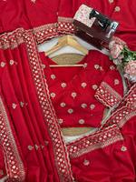 Sari de Diseñador TENNECY con Adornos para Mujer, Reversible, Elástico, Largo hasta el Tobillo, Corte Regular, Secado Rápido, Sin Arrugas, Estilo Beds Jalpari