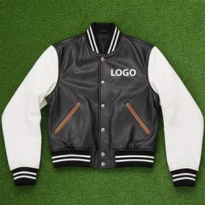 Blousons universitaires personnalisés en cuir de poisson, respirants, à fermeture boutonnée, style urbain, vente en gros - Product Image 5