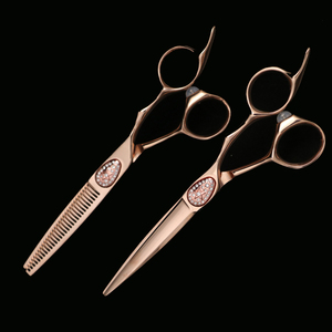 Ciseaux de coiffure professionnels authentiques pour barbier et salon, ensemble de ciseaux à effiler et droits, outils de coiffure pour coupe de cheveux et barbier - Product Image 5
