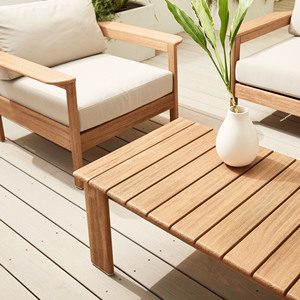 Ensemble de canapés de jardin modernes en teck naturel avec coussins magnifiquement conçus, mobilier de patio pour hôtels et maisons - Patrick - Product Image 3