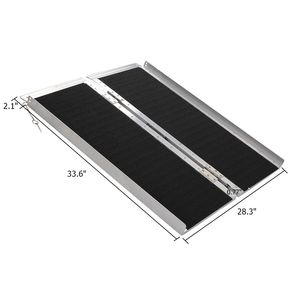 Rampe per Sedia a Rotelle e Scooter in Lega di Alluminio Leggera da 3 Piedi, Design Pieghevole Antiscivolo in Due Sezioni - Product Image 6