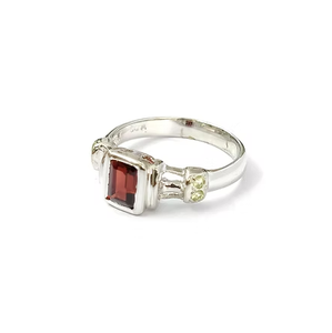 Custom 925 <b>Silver</b> <b>Garnet</b> <b>Ring</b> Deep Red Stone Fine Jewelry Manufacturer <b>Ring</b> Bulk - Product Image 2