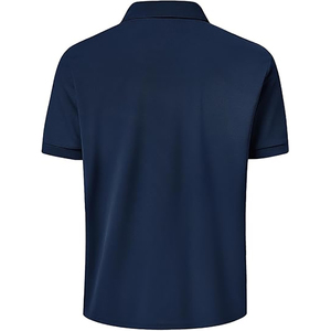Polo personnalisé pour homme, haute qualité, manches courtes, en tissu tricoté, XL, anti-plis, couleur unie foncée, pour le golf - Product Image 2