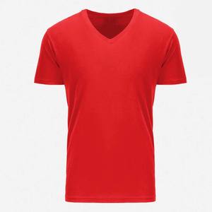 Casual Style 190g Jersey Fabric <b>T</b>-<b>Shirts</b> 100% <b>Polyester</b> Plain Dyed Solid Pattern 190 Grams V-Neck Blank Design - Product Image 5