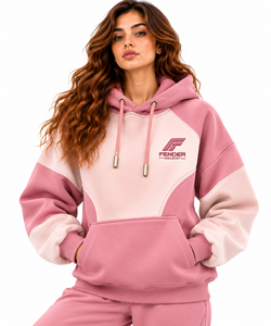 Sweat à capuche personnalisé en polaire pour femme avec logo brodé, style streetwear moderne, doux, chaud et tendance, vente en gros - Product Image 1