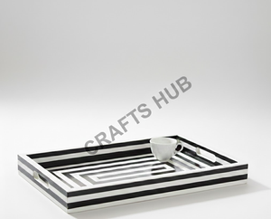 CRAFTS HUB Bandeja de Servir Rectangular de Resina, Clásica, Pulida, Hecha a Mano, Ecológica, Duradera, de Grado Alimenticio - Product Image 4