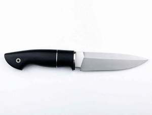 Couteau utilitaire robuste à lame fixe en acier inoxydable, manche en micarta noir, poignée ergonomique, longueur totale 10 pouces, épaisseur 4 mm - Product Image 6