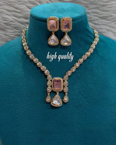 Premium Quality Necklace With <b>Beautiful</b> <b>Earrings</b> Luxury Appeal Classy And Elegant Jewelry Perfect For Party Wear, Weddings - Product Image 1