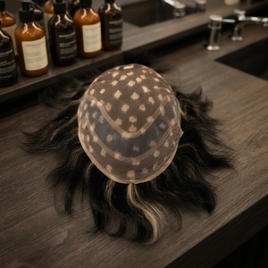 Toupee de Encaje Taz Hair Bangladesh, Cabello Remy Indio, 130% de Densidad, Ondas Sueltas, Diseño Central, 100% Atado a Mano, Nudos Invisibles, 40-80g - Product Image 5