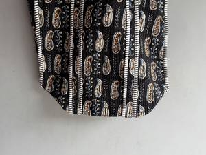 Sac fourre-tout bohème en coton, motif paisley, poignées rayées, ouverture supérieure, sac de shopping, cadeau pour elle - Product Image 5