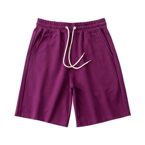 <b>Men's</b> Casual Cotton <b>Shorts</b> Drawstring Elastic Waist Summer <b>Shorts</b> with Side Pockets for Sports Gym <b>Lounge</b> Waist Plain Dyed Style - Product Image 1