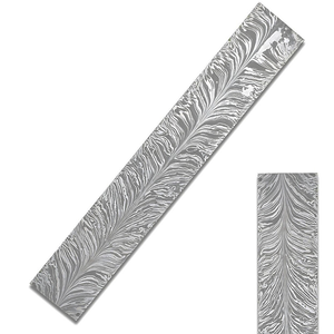 Vente en gros de barres de tiges en acier Damas forgé à la main à motif plume, matière première pour la fabrication de couteaux DIY, en vrac, fabricant OEM - Product Image 1