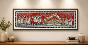 Décoration Murale Artisanale Indienne pour Cérémonies Divines - Origine Orissa - Idéale pour Intérieur et Salon - Product Image 3