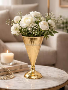 Tall Seamless Brushed <b>Gold</b> Metal Cylinder Floor <b>Vase</b> Heavy-Gauge Architectural Planter Vessel for Executive Office & Hotel - Product Image 2