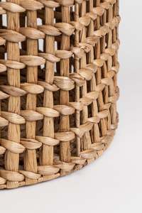 Panier de rangement écologique en jacinthe d'eau tressée avec couvercle, organisateur naturel fait main pour la maison, la salle de bain, les chambres, vente en gros - Product Image 3